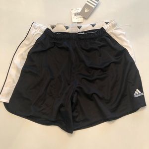Adidas soccer shorts; large